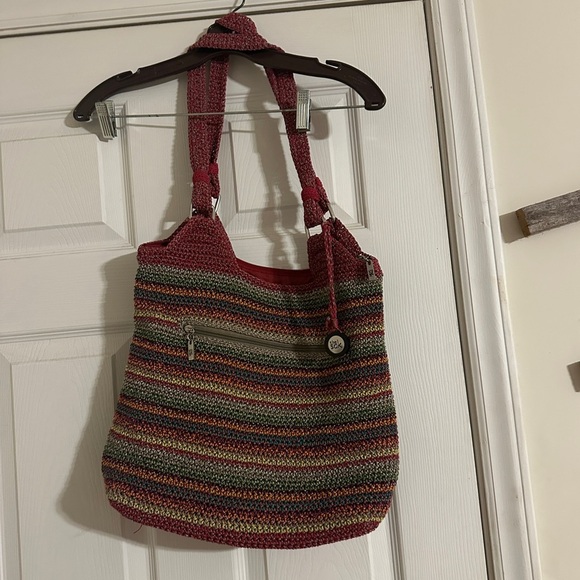 The Sak multi colored crotchet purse. Red interior in good condition. Preowned - Picture 1 of 7